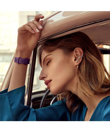 DaQin Soft TPU Sport Replacement Band for Fitbit Versa 3/Sense - Small Black/White/Gray/Plum/Pine Green/Dark Blue - Buy Online on GoSupps.com