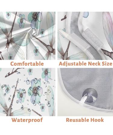 Beard Bib Apron for Men - Waterproof Hair Catcher Cape | Non-Stick Grooming Cloth with Dragonflies & Flowers - Buy Online on GoSupps.com