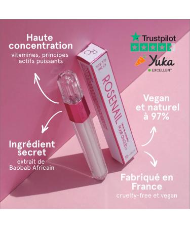 Rosegold Rosenail Growth Serum - Strengthening Care for Longer Stronger Nails - Vegan & Hormone-Free - 3 Pack (3 ml) with Baobab Extract - Buy Online on GoSupps.com