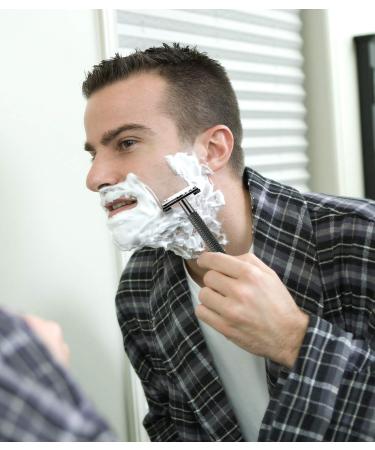 DreamGenius Long Handle Double Edge Safety Razor Set with Butterfly Open Design - Perfect for Men & Women - Includes 10 Stainless Steel Blades - Buy Online on GoSupps.com