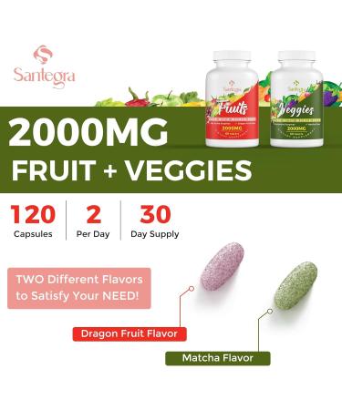 2000 MG Fruit and Veggies Supplement 35+ Fruits and Vegetables for Daily Variety 100% Whole Food Superfoods Natural Vitamins for Women & Men Sugar-Free Gluten-Free Vegan 240 Tablets 60 Count (Pack of 4) - Buy Online on GoSupps.com