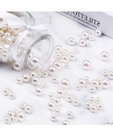 Ivory Pearl Craft Beads - 800pcs Loose Pearls for Jewelry Making, Crafts, Decoration - Vase Filler in Assorted Sizes by Anezus - Buy Online on GoSupps.com