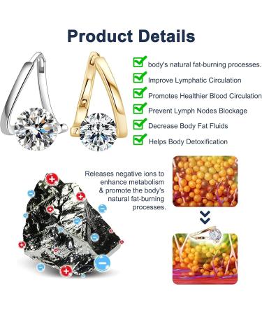 Lymphvity Magnetic Therapy Germanium Earrings 2 Pairs for Lymphatic Drainage Fatigue Relief & Weight Reduction - Buy Online on GoSupps.com