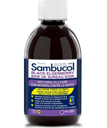 Sambucol Black Elderberry Anti-Viral Flu Care | Quickly Relieves Cold & Flu Symptoms | Immune Support & Antioxidant | Ideal for Families | Syrup 230 mL blue Anti-Viral Flu Care 230 ml (Pack of 1) - Buy Online on GoSupps.com