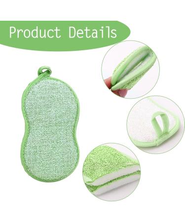 JALCH Sponges for Dishes 5 Packs Magic Eraser Kitchen Dishwashing Scrub Holder Pads Kitchenware Cleaning Household Cleaning Pack Non-Scratch Absorbent Reusable - Buy Online on GoSupps.com