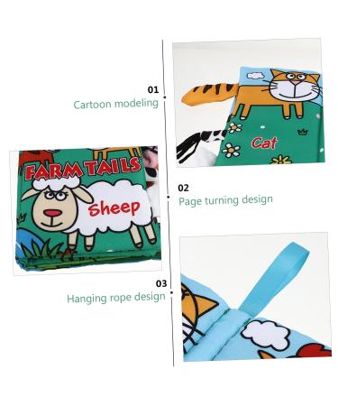 Toyvian 5-Stage Vock Towel Book for Toddlers | Educational Fabric Book for Animal Knowledge & Perception Training - Buy Online on GoSupps.com