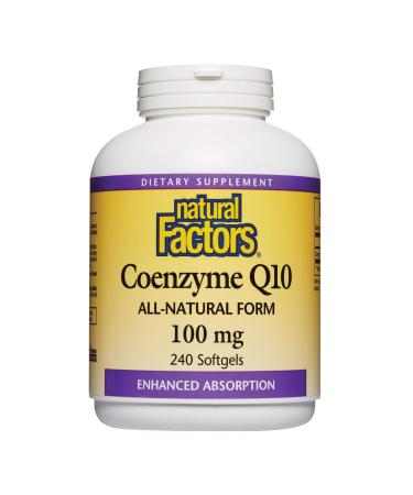 Natural Factors Coenzyme Q10 100 mg 240 Softgels