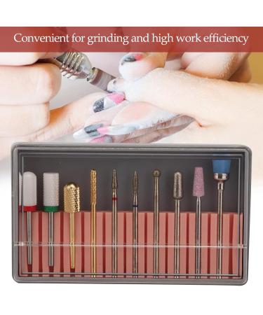 Professional Tungsten Steel Nail Drill Set for Acrylic & Gel Nails - 10-Piece Kit for Nail Care & Removal (BH08) - Buy Online on GoSupps.com