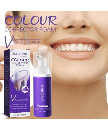 Purple Foam Color Corrector 60ml | Teeth Whitening & Stain Removal | Boost Your Smile with Purple Tooth Color Corrector - International Shipping Available - Buy Online on GoSupps.com