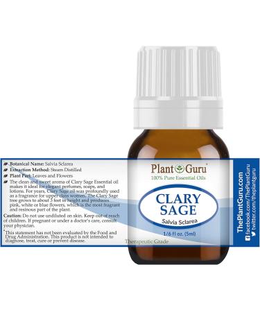 Clary Sage Essential Oil 5 ml - 100% Pure Therapeutic Grade - Undiluted Sample Size for Aromatherapy - Buy Online on GoSupps.com