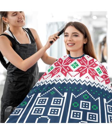 Bolaz Waterproof Barber Cape - Geometric Red Flower & Cheetah Pattern Hair Cutting Bib for Men & Unisex - Buy Online on GoSupps.com
