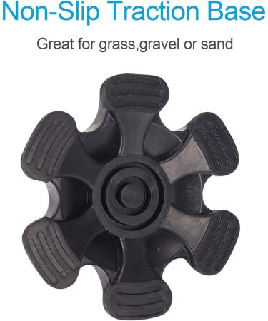 34 Inch Heavy Duty Quad Cane Tips with 6 Support Feet - Replacement Rubber Foot for Self Standing Canes and Crutches - Buy Online on GoSupps.com