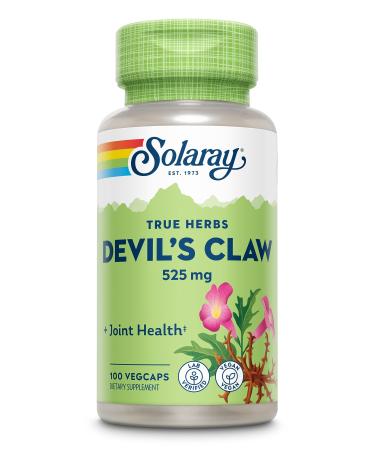 SOLARAY Solaray Devil's Claw |525 mg | Harpagophyto| 100 VegCaps | Vegan Friendly