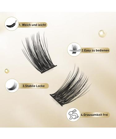 QueWel Cluster Lashes - 72 DIY Eyelash Extensions Soft D Curl Light & Versatile 8-16mm Length Perfect for Home Use - Buy Online on GoSupps.com