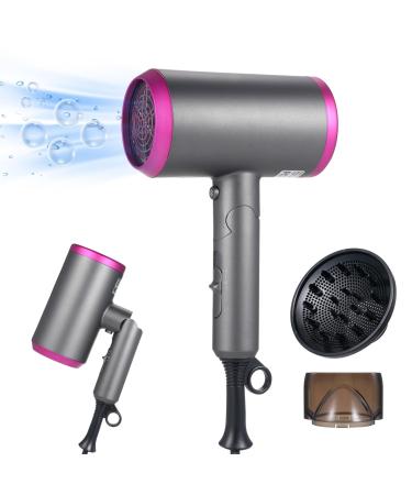 QISUO 1800W 2 Speeds Hair Dryer Fast Dry Hairdryers with Attachment Diffuser & Concentrator