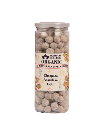 Blessfull Healing Organic Chatpata Anardana Goli 250 Gram Airtight Container (Packing May Vary)