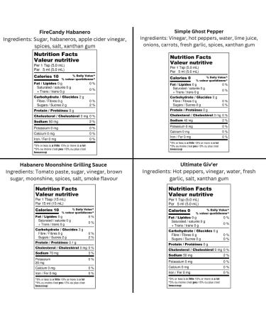 XXX Hot Sauce Box Maritime Madness 4 x 275ml Squeeze Bottles Grilling Sauce Vegan Dairy Free Gluten Free Soy Free Made in Canada - Buy Online on GoSupps.com