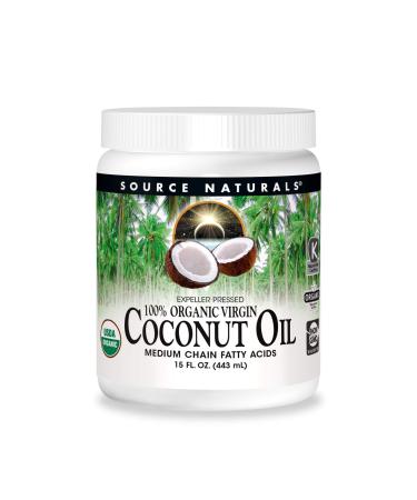 Source Naturals 100% Organic Virgin Coconut Oil 15 fl oz. (443 ml)