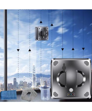 CHHMAELOVE Automated Robotic Window Cleaner with 4 Mop Pads Built-in 650mAh Battery Remote Control 4 Cleaning Modes Two-Way Water Spray Intelligent Edge Detection for High Rise Windows - Buy Online on GoSupps.com