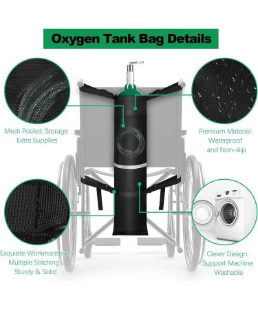 Wheelchairs Oxygen Tank Storage Bag Portable Oxygen Cylinder Carrier Bag Oxygen Tank Holder for Medical Home and Hospital - Buy Online on GoSupps.com