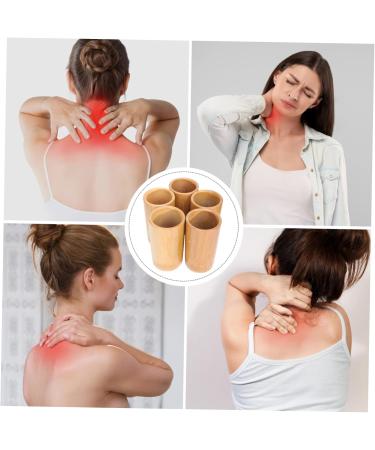 Healifty 5-Part Cupping & Care Set | Wood Massage Tools & Bamboo Accessories for Facial Suction & Care - Buy Online on GoSupps.com