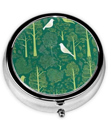 Scandinavian Animals Mini Round Pill Box - 3 Compartment Travel Organizer for Home & Office - Buy Online on GoSupps.com