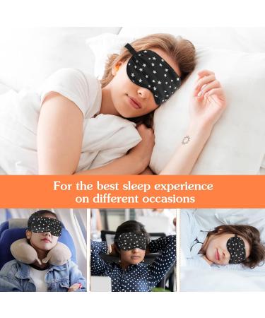 Stars Silk Sleep Mask - Black Starry Sky Eye Cover with Adjustable Strap & Earplugs | Soft Lightweight Blackout Sleeping Aid for Men & Women - Buy Online on GoSupps.com