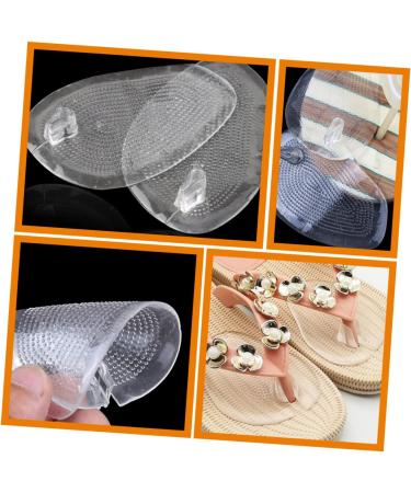 NOLITOY 4pcs Clear Gel Forefoot Cushions - Comfortable Palm Rest Inserts for Sandals & Flip-Flops | Shockproof Toe Protectors & Foot Support Insoles - Buy Online on GoSupps.com