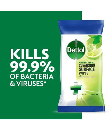 Dettol Antibacterial Lime & Mint Wipes - 126 Count Pack | Disinfecting Wipes - Buy Online on GoSupps.com