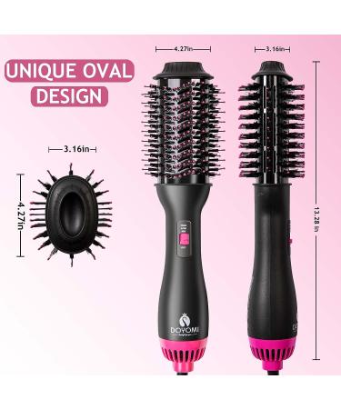 Doyomi 3-in-1 Hot Air Hair Brush Styler for Fast Drying and Styling - Anti-frizz Ceramic Barrel, Negative Ion Technology - 55mm Oval Shape - Buy Online on GoSupps.com