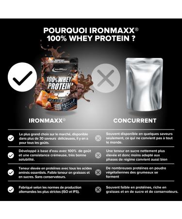 IronMaxx 100% Whey Protein Powder - Dark Chocolate Cookie Salted Caramel 500g Bag | Whey Protein Powder Reduced in Sugar and Water Soluble | Many Different Flavors - Buy Online on GoSupps.com