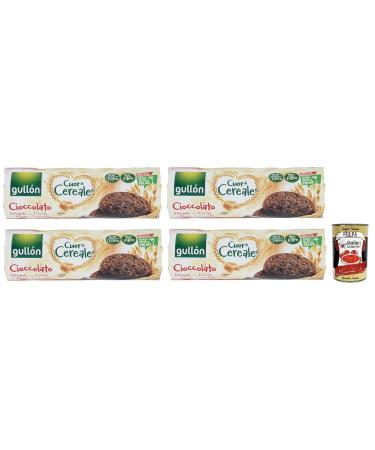 Italian Gourmet E.R. Cioccolato Set of 4 Whole Oatmeal Chocolate Cookies 280 g + Italian Gourmet Pomodoro Popcorn Box 400 g