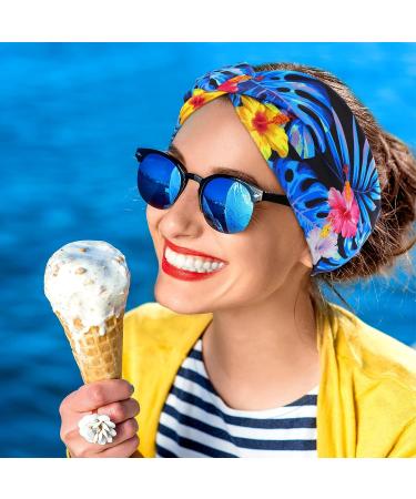 10 Pcs Boho Beach Headbands - Floral Vintage Elastic Turban Head Wraps for Women - Buy Online on GoSupps.com