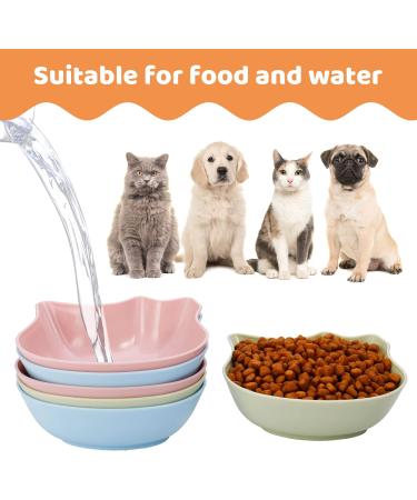 FANTESI 6 Pcs Cat Bowl Anti-Slip Cat Food Bowl Cat Feeding Bowls Multi-purpose Plastic Cat Food Bowl for Wet Food and Water Cat Bowls for Indoor Cats Kittens Puppies - Buy Online on GoSupps.com