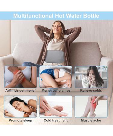 Buy 2L Soft Cover Hot Water Bottle - Ideal for Pain Relief Menstrual Cramps & Warmth | International Shipping - Buy Online on GoSupps.com