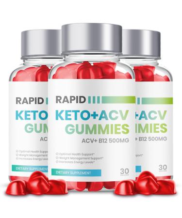 Rapid Keto ACV Gummies Rapid Keto + ACV Gummies Weight Management Shark Advanced Formula Maximum Strength (3 Bottles)