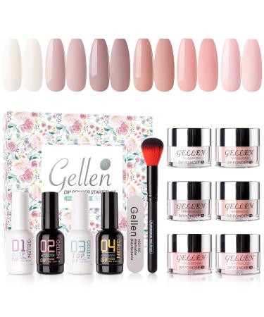 Gellen Poly Nail Gel Kit -Nail Gel Extension Acrylic Nail Kit - 6 Colors  Pinks Collection