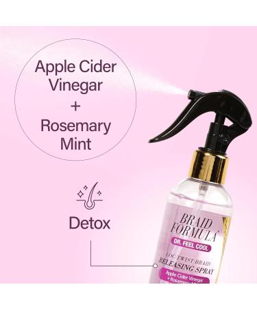 Braid Formula Releasing Spray - Braid Loc Twist Quick Removal Faster Take Down with No Breakage Cooling Sensation Detangles Scalp Tension Relief Apple Cider Vinegar + Rosemary Mint - Buy Online on GoSupps.com