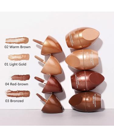 MAEPEOR Natural Bronzer Shimmer Contour Makeup Liquid - Light Gold Shade for Women and Girls - Buy Online on GoSupps.com