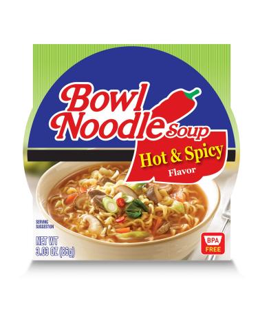 Nongshim HOT & SPICY Noodle Soup, 3.03 Ounce (Pack of 12)