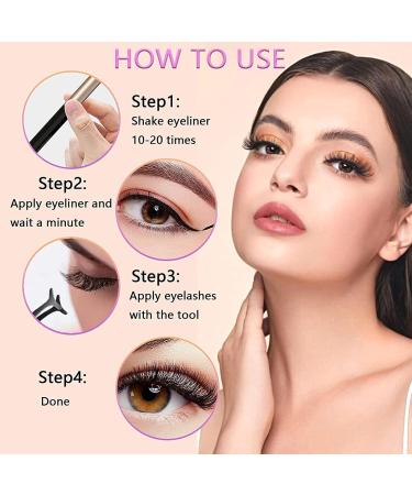 Kmilro Magnetic Eyelashes with Eyeliner Kit - 7 Pairs 3D Wispy Cat Eye Lashes - Natural Look - 7 Styles Fluffy False Eyelashes Pack - Buy Online on GoSupps.com