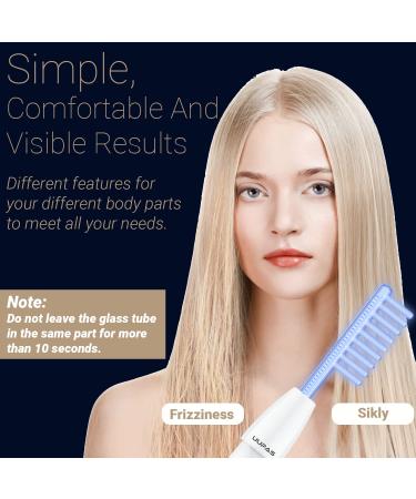 UUPAS 6 in 1 Portable High Frequency Facial Wand with 6 Blue Glass Tubes - Facial Skin Machine for Face, Eyes, and Body - Buy Online on GoSupps.com