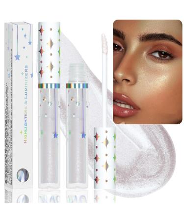 Liquid Face Highlighter | Highlight Beauty Wand Lasting Natural Glow Enhancer Waterproof Illuminator Highlighter Skin Tint for Body 03# 1 count (Pack of 1)