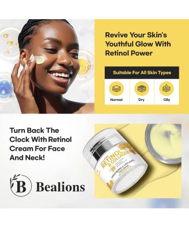 Retinol Cream for Face Anti Aging: Wrinkle Cream for Face Neck with Collagen Hyaluronic Acid - Night Moisturizer for Men Women - Facial Skin Care Gift for Mom Dad Sister Light Yellow 1.7 Fl Oz (Pack of 1) - Buy Online on GoSupps.com