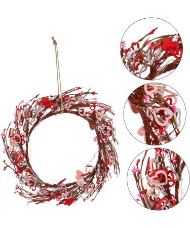 Zerodeko 3pcs Valentine's Wreath Heart Valentines Wreath Valentines Day Decoration Valentine s Day Decoration Hanging Love Wreath Hangers to Decorate Wedding Artificial Pendant Iron Wire - Buy Online on GoSupps.com