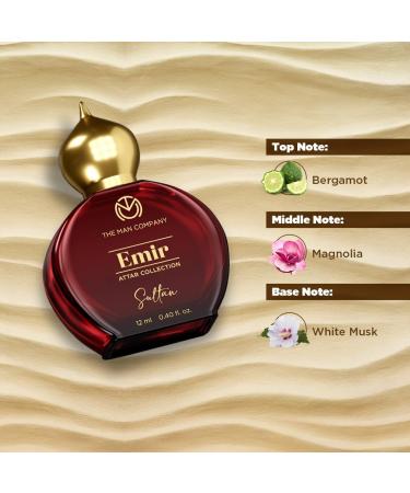 100% Alcohol-Free Attar Perfume For Men Sultan Emir Collection | Premium Long Lasting Sandalwood Liquid Fragrance | 35% Highly Concentrated Perfume Oil 12 Ml - Buy Online on GoSupps.com