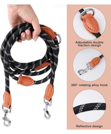 Tealed 2.5m Double-Leash for Large & Medium Dogs - Premium Dog Leash for Comfortable Walks | International Shipping Available - Buy Online on GoSupps.com
