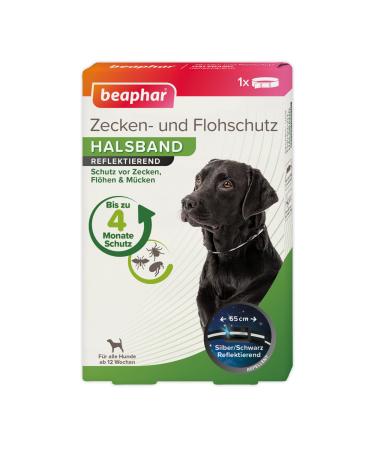 Beaphar Ticket & Flea Protection collar for dogs Tick protection for dogs Reflective collar against ticks & fleas of waterproof 1 piece - Buy Online on GoSupps.com