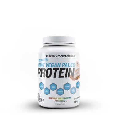 Schinoussa Super Foods Plant Based Raw Vegan Paleo Protein (Birthday Cake 840g)