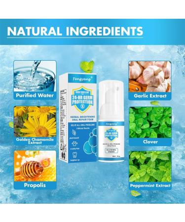 Fengyang 2Pcs Foam Toothpaste - Whiter Teeth Mousse Foam Deep Cleaning & Stain Removal - Buy Online on GoSupps.com